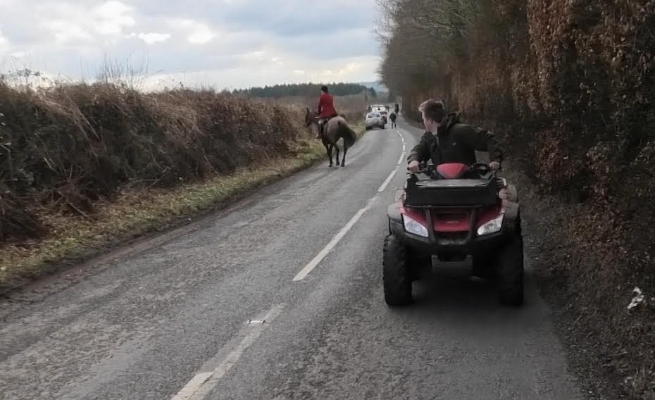 Illegal quad bike, Devon and Somerset Staghounds March 2024 (Wildlife Guardian)