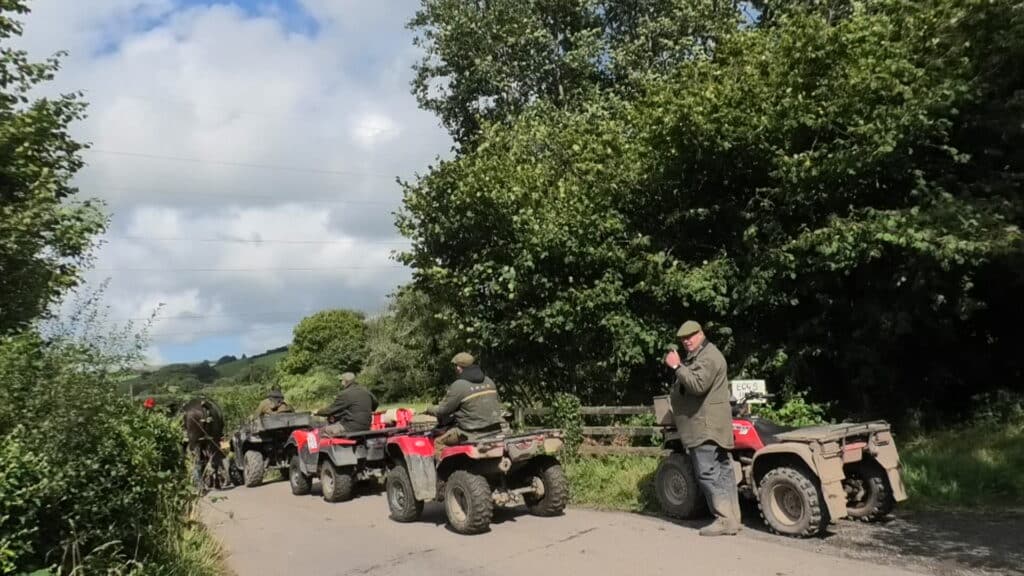 Quad bikes at the D&S Staghounds meet