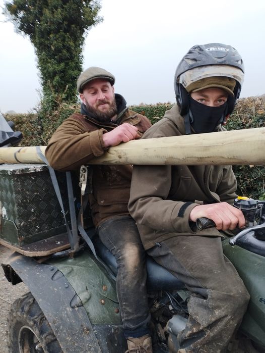 Terrierman Ryan Brennan sits at the front of the quadbike